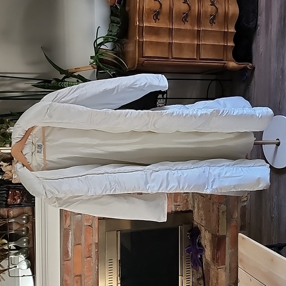 Vintage Bill Blass Womens Down Filled Full length Puffer Parka Coat White Sz 14 - Picture 6 of 15